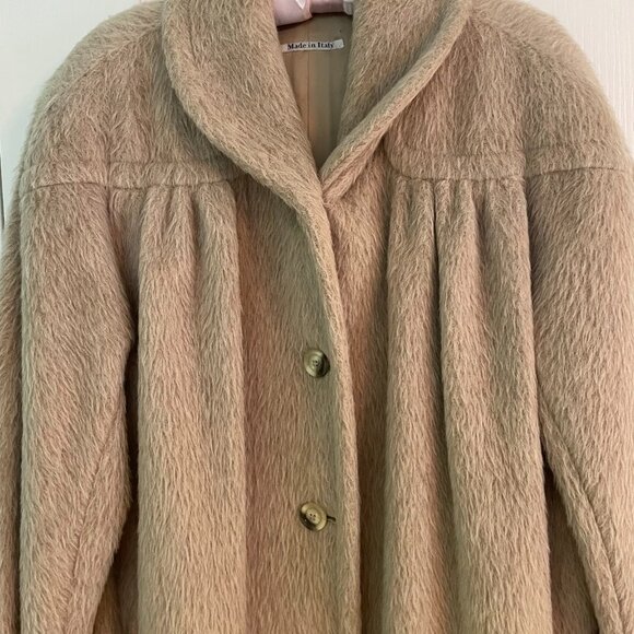 Max Mara Alpaca & Wool Vintage Coat - size 6 - FREE SHIPPING - Picture 2 of 8